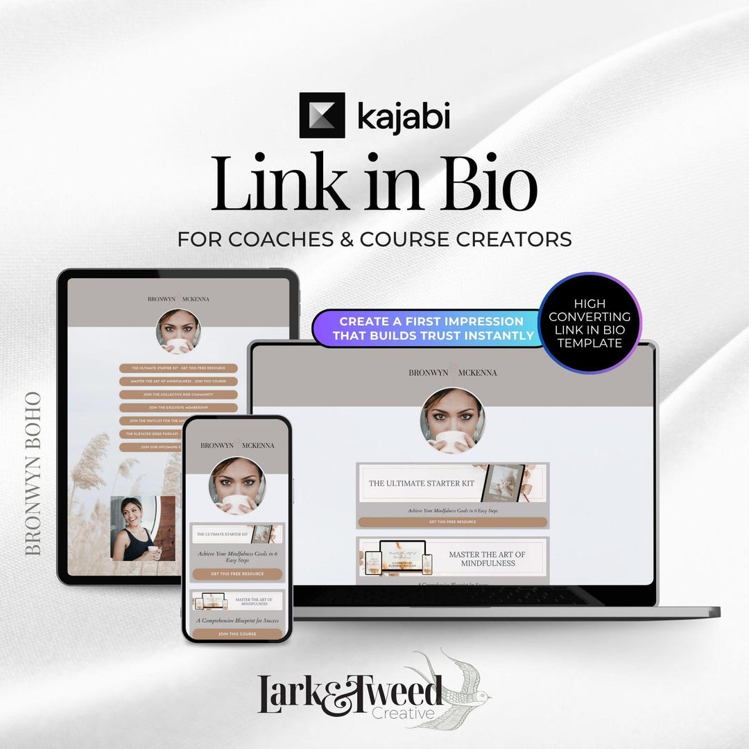 Kajabi Link in Bio Template | Turn Followers Into Clients With a Bio ...