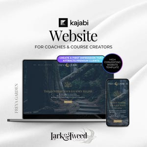 Kajabi Template, Spiritual Coaching Website for Healers and Course Creators (20+ pages)