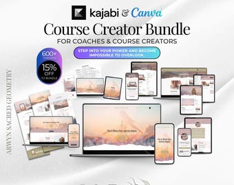 Kajabi Coaching Bundle, Spiritual Website, Product and Funnel for Course Creators (600+ Templates)