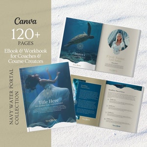 Modello di e-book Canva - Modello di cartella di lavoro per coach online, modello di manuale, guida al corso, modello di cartella di lavoro Canva, imprenditore guidato dall'anima