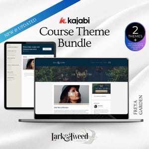 Kajabi-Course Template für Coaches & Kursersteller | Grün Erdig | Premium und Momentum Kajabi Theme | Spirituelles Branding Design