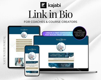 Kajabi Mini Website Template, Ocean Inspired Landing Page for Spiritual Online Businesses (2 Versions)