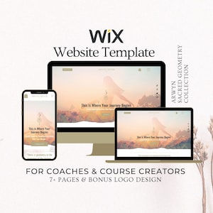 Spiritual WIX Website Template, Website Design, Intuitive Life Coach Theme, WIX Website Template, Course Creator WIX Website