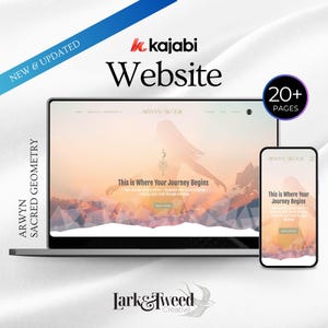 Kajabi Website Template for Coaches & Course Creators | High Vibe | 20+ Page Kajabi Theme | Spiritual Branding Design