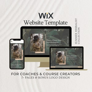 Spiritual WIX Website Theme, Website Design, Coach Templates, WIX Website Template, Course Creator WIX Website