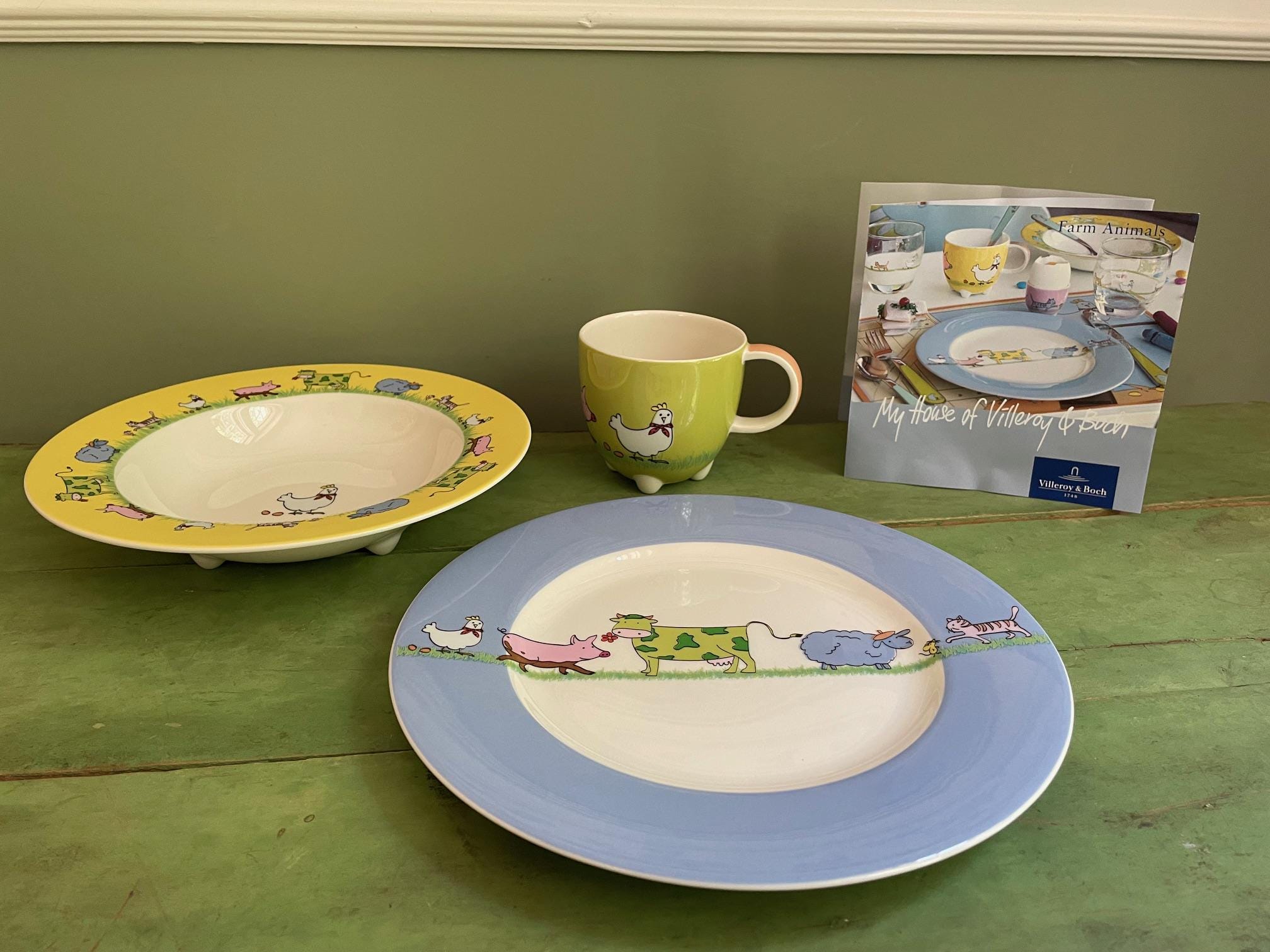 Villeroy & Boch Farm Animals Children's Dinner Set in a Metal