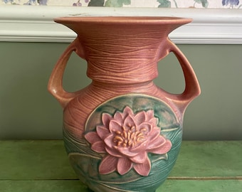 Roseville Pottery "Water Lily" Double-Handled Vase Original 79-9