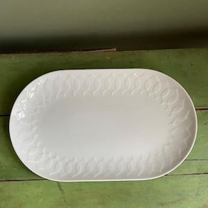 Rosenthal  Lotus White 13&quot; Oval Serving Platter  Bjorn Winblad Made in Germany