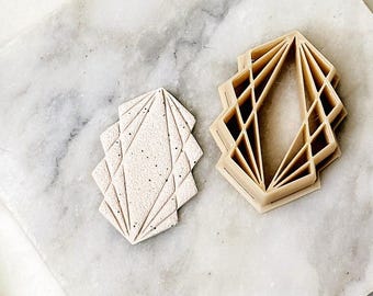 Overlapping Diamonds Polymer Clay Cutter | Polymer Clay Tools | Jewellery Tools | Earring Making | Embossing Clay Tools