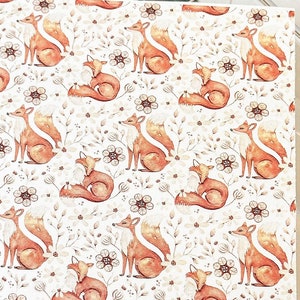 Transfer Paper Sheet 189 Foxes in Fall | Water Soluble Paper Sheets | Image Transfer Paper | Clay Tools | Clay Earrings Making