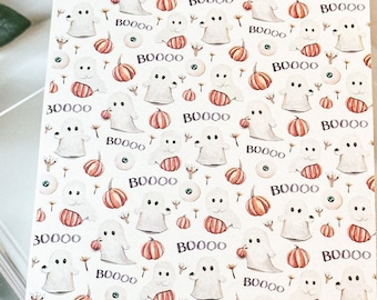 Transfer Paper Sheet 186 Boo Ghosts | Water Soluble Paper Sheets | Image Transfer Paper | Clay Tools | Clay Earrings Making