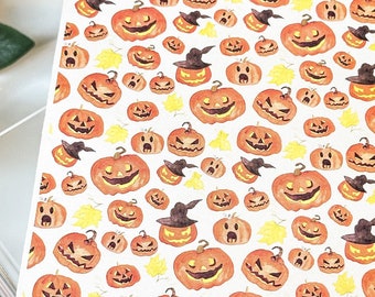 Transfer Paper Sheet 187 Pumpkins & Spiderwebs  | Water Soluble Paper Sheets | Image Transfer Paper | Clay Tools | Clay Earrings Making