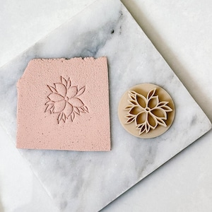 Floral Embossing Clay Stamp | Soap Embossing Stamps | Pottery Stamps