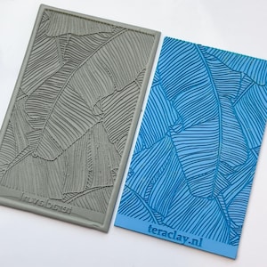 Jungle Leaves Rubber Texture Mat for Polymer Clay | Embossing Clay Tools | Clay Jewellery Tool