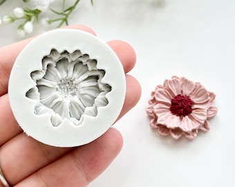 Anemone Flower Silicone Mold | Floral Silicone Mould for Polymer Clay | Fondant Cake