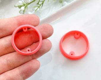 Circle with Drill Guides Polymer Clay Cutter | Polymer Clay Tools | Jewellery Tools | Earring Making | Embossing Clay Tools