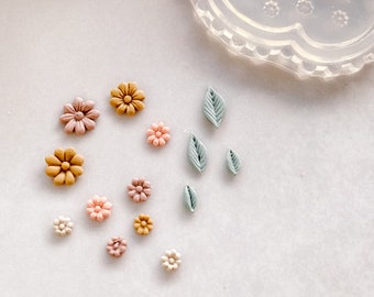 Micro Floral Silicone Mold Set for Polymer Clay | Resin Jewellery Making | Nail Art