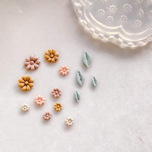 Micro Floral Silicone Mold Set for Polymer Clay | Resin Jewellery Making | Nail Art