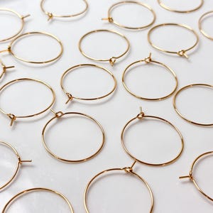 High Quality 18K Gold Plated Brass Earring Hoops 30pcs/bag Anti-Tarnish |  Nickel Free Earring Jewelry Findings