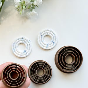 Circle Extruded Donut Polymer Clay Cutter | Polymer Clay Tools | Jewellery Tools | Earring Making | Embossing Clay Tools