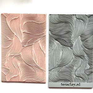 Wavy Swirls Rubber Texture Mat for Polymer Clay | Embossing Clay Tools | Clay Jewellery Tool