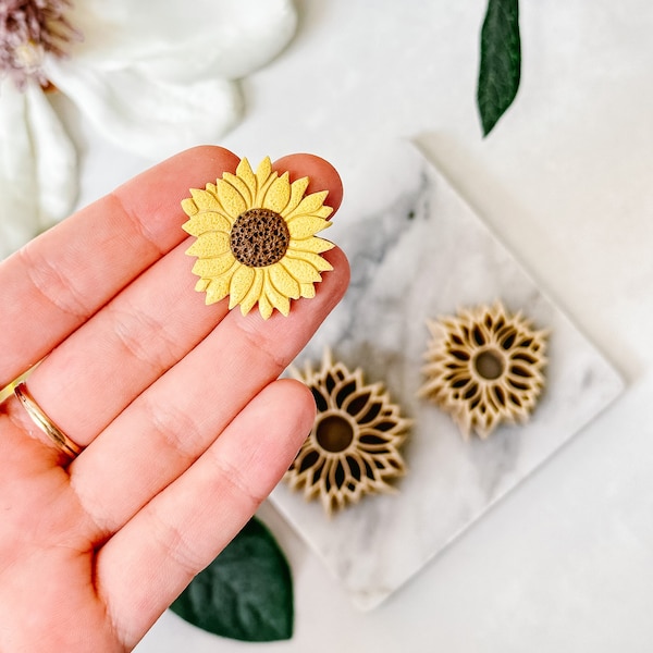 Sunflower Polymer Clay Cutter | Polymer Clay Tools | Jewellery Tools | Earring Making | Embossing Clay Tools