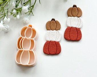 Stacked Pumpkins Polymer Clay Cutter | Polymer Clay Tools | Earring Making | Embossing Clay Tools