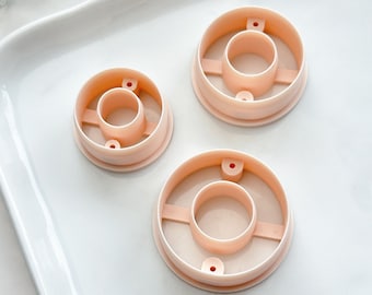 Regular Circle Donut with Drill Guides Polymer Clay Cutter | Polymer Clay Tools | Jewellery Tools | Earring Making | Embossing Clay Tools