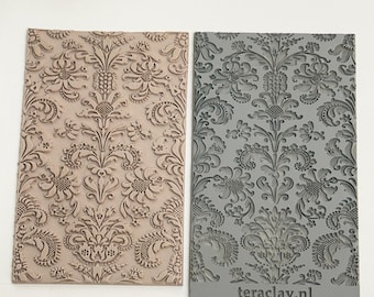 Victorian Flourish Rubber Texture Mat for Polymer Clay | Embossing Clay Tools | Clay Jewellery Tool