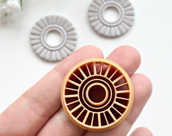 Cortador de arcilla polimérica con forma de rosquilla circular para macramé / Herramientas para arcilla polimérica / Fabricación de pendientes / Herramientas para repujado de arcilla