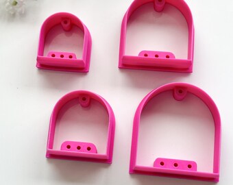 Regular Arch Polymer Clay Cutter with Drill Guides | Polymer Clay Tools | Earring Making | Embossing Clay Tools