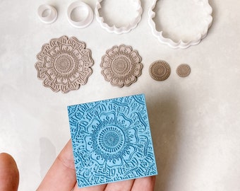 Mandala Textur Matte #1 für Polymer Clay