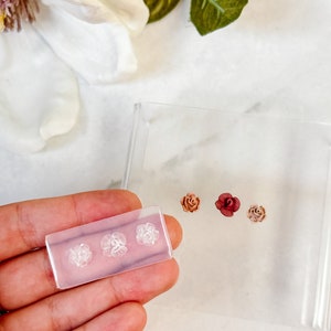 Molde de silicona micro floral #33 para arcilla polimérica / fabricación de joyas de resina / arte de uñas