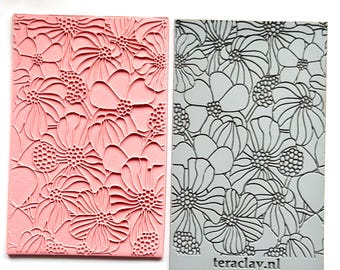 Florals Rubber Texture Mat for Polymer Clay | Jewellery Making Tool