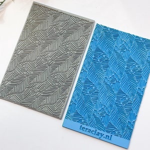 Palm Leaves #2 Rubber Texture Mat for Polymer Clay | Embossing Clay Tools | Clay Jewellery Tool