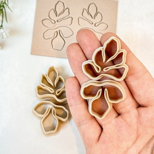 Floral 2-teiliges Polymer Clay Ausstecher Set | Polymer Clay Werkzeuge | Schmuckwerkzeuge | Ohrringherstellung | Embossing Clay Werkzeuge