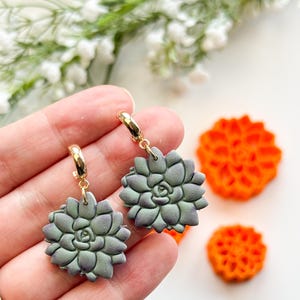 Sukkulente Blume Form Polymer Clay Cutter | Polymer Clay Werkzeuge | Schmuckwerkzeug | Ohrring Herstellung | Embossing von Clay-Werkzeugen