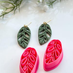 Tropisches Blatt Ausstechform | Polymer Clay Werkzeuge | Schmuckwerkzeug | Ohrring Herstellung | Embossing von Clay-Werkzeugen