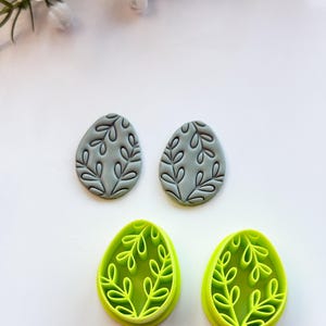 Ei Blatt Motiv Ausstechform Polymer Clay | Polymer Clay Werkzeuge | Schmuckwerkzeug | Ohrring Herstellung | Embossing von Clay-Werkzeugen