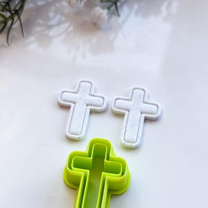 Kreuz Ostern gerahmte Polymer Clay Cutter | Polymer Clay Werkzeuge | Schmuckwerkzeug | Ohrring Herstellung | Embossing von Clay-Werkzeugen