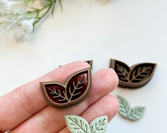 Leaves Detailed Polymer Clay Cutter | Polymer Clay Tools | Jewellery Tools | Earring Making | Embossing Clay Tools