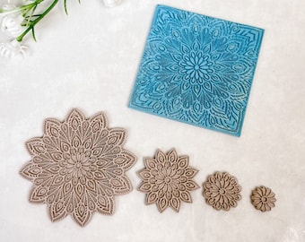 Mandala #4 Texture Mat for Polymer Clay