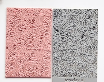 Roses Rubber Texture Mat for Polymer Clay | Clay Jewellery Tool