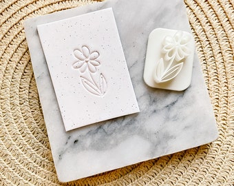 Flower Polymer Clay Embossing Stamp PCC1111