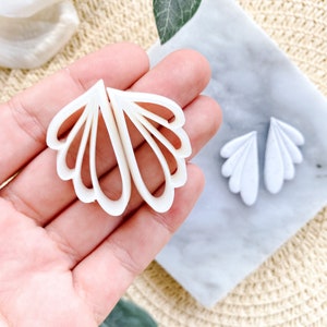 Gedrehte Flügel 4-fach Mirorred Polymer Clay Cutter Set | Polymer Clay Werkzeuge | Schmuckzubehör | Ohrringe machen | Embossing Clay Tools