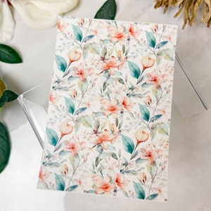 Feuille de papier transfert 175 fleurs aquarelles | Feuilles de papier solubles dans l'eau | Papier de transfert d'image | Outils d'argile | Fabrication de boucles d'oreilles en argile