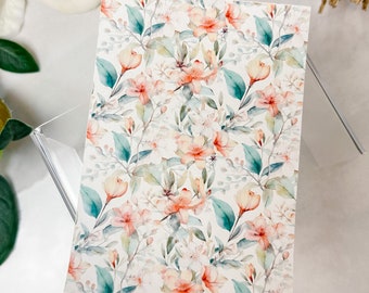 Transfer Paper Sheet 175 Watercolor Florals  | Water Soluble Paper Sheets | Image Transfer Paper | Clay Tools | Clay Earrings Making