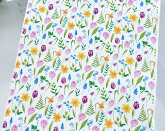 Transfer Paper Sheet 311 Tulip Field | Image Transfer Paper | Clay Tools | Clay Earrings Making