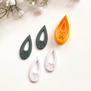 Leafy Drop Donut Polymer Clay Cutter | Polymer Clay Tools | Jewellery Tools | Earring Making | Embossing Clay Tools