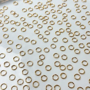 High-Quality 18K Gold Plated Plated Brass Open Jump Rings 200 pcs/bag Anti-Tarnish | Nickel Free Earring Findings image 7